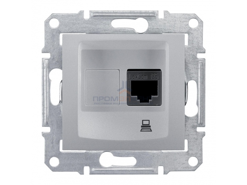 Компьютерная розетка кат.5е UTP Sedna, алюминий