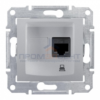 Компьютерная розетка кат.5е UTP Sedna, алюминий