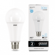 Лампа Gauss Elementary A67 30W 2390lm 6500K E27 LED 1/10/50