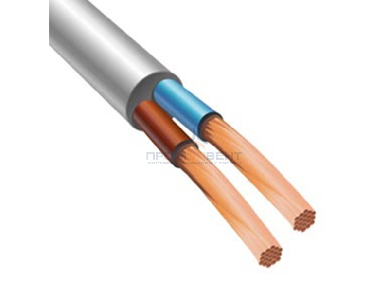 Провод ПВСнг(А)-LS 2х1,5 белый малодымный (