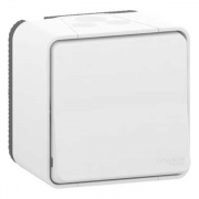 Кнопочный выключатель IP55 накладной монтаж Mureva Styl Schneider Electric Белый