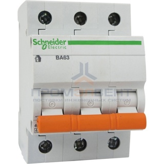 Автоматический выключатель Schneider Electric ВА63 3п 20A C 4,5 кА (автомат)