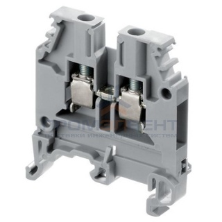 Клеммник ABB М4/6 на DIN-рейку 4мм.кв. серый